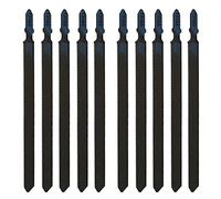 EMSea 10pcs T136A JigSaw Blades High Speed Steel 107mm Working Length Straight Fast Cutting T-Shank Jig Saw Blades for Wood Metal
