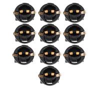 EMSea 10PCS Twist Lock Wedge Instrument Panel Dash Light Bulbs Base Socket Holder for T10 501 168 194 Type Miniature Wedge Base Bulbs