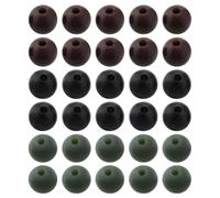 EMSea 150 pieces PE Shock Beads 8mm Carp Fishing Rig Buffer Beads for Protect the Head of the Rod and the Buoy Fishing Tackle (Black/Green/Brown)