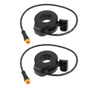 EMSea 2 Pack 130X Electric Bike Thumb Throttle with SM/Waterproof Connector 12-72V for Electric Scooters Ebike, for 22.4 mm Handlebar Tube, 30cm