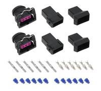 EMSea 2 Sets 3-Pin Female Male Automotive Wiring Connector Kit Compatible with Bosch EV1 Interface