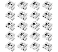EMSea 20pcs M5 Cage Nuts 304 Stainless Steel Nuts Assembly Kit for Network Cabinets Server Cabinets Electronics Casings Racks Silver