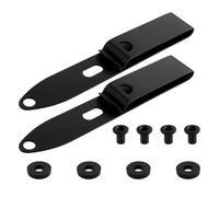 EMSea 2pcs 105mm Belt Clip Stainless Steel Sheath Waist Clip Sheath Belt Clip Compatible with Kydex IWB IWB-2 Holster Black (Large)
