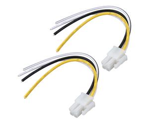 EMSea 2PCS 4Pin Car Amplifier Speaker Wire Harnesses 14cm Compatible with Alpine Compatible with Diamond Audio Amplifiers