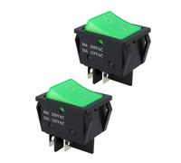 EMSea 2pcs 4Pin Rocker Switches KCD4 30A 250V/35A 125V Compatible with Numatic Vacuum Cleaner Green