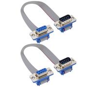 EMSea 2Pcs 9Pin Joystick and Mouse Port Extension Cable Retro Gaming Adapter for Classic Systems Compatible with Atari ST 1040 520