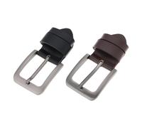 EMSea 2PCS Belt Pin Buckle Alloy Heavy Duty Men Belt Buckle Rectangle Strap Prong Buckle Suitable for 35-38mm Wide Causal Belts?Black+Brown?