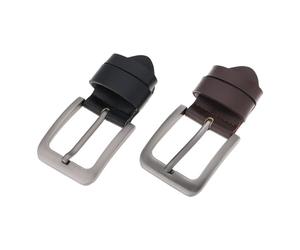 EMSea 2PCS Belt Pin Buckle Alloy Heavy Duty Men Belt Buckle Rectangle Strap Prong Buckle Suitable for 35-38mm Wide Causal Belts?Black+Brown?