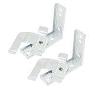 EMSea 2pcs Blinds Swivel Brackets Face Fix Metal L-Shaped Vertical Blind Brackets for 50mm Window Fixing Venetian Blind Rails Silver