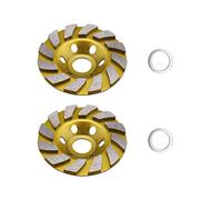 EMSea 2Pcs Diamond Grinding Disc 4 Inch Concrete Grinding Cup Wheel Diamond Cup Grinding Wheel Grinding Tools for Concrete Masonry Granite Marble Stone