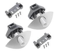 EMSea 2PCS Half-Moon Push Locks for 1.4cm-1.6cm Door Thickness Caravan Cabinet Door Push Latch Knob Furniture Handle Lock Cabinet Hardware Lock Silver