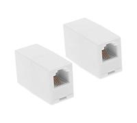 EMSea 2Pcs RJ11 6P4C Female to Female Connector RJ11 6P4C Inline Coupler BT Telephone Line Cable Adapter Accessories for Home Living Room Bedroom Office