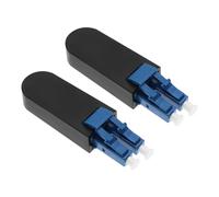 EMSea 2Pcs SM Single Mode 9/125 Loopback Adapter Test Plug for LC/UPC Fiber Optic Connection Transmission Cable Adapter for Testing Applications