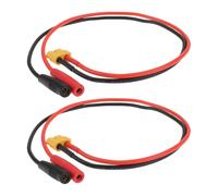 EMSea 2Pcs XT60 Female to 4mm Banana Socket Charging Cable Adapter 40cm 14AWG for Model
