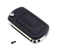EMSea 3 Button Car Key Fob Case Replacement Fold Housing Shell with Uncut Blade Smart Remote Fob Case Shell Compatible with Land Rover Discovery LR3 Range Rover Sport