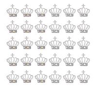 EMSea 30PCS 3D Crown Nail Art Shiny Rhinestones Decorations Crown Nail Charms Ornaments for Women Girls Salon Home DIY Nail Design Nail Art Supplies Multicolour