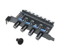 EMSea 4 Knob Cooling Fan Speed Controller PC 8 Channels Fan Hub Radiator for PC Computer Water Cooling System PC Fan Control Power Supply