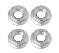 EMSea 4 PCs 5/16-24 UNF Stainless Steel Hex Flange Nuts 7593 Compatible with Har-ley Davidson Big Twin Exhaust Manifolds