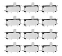 EMSea 40PCS MSK12C01 Horizontal White Head 1.5H Toggle Switch 7Pin Micro Slide Switch Power Supply Switch for MP3 and PCB Circuit Board Repair Replacement Switches