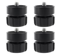 EMSea 4Pcs 17mm Ball Socket to 1/4-20 Male Screw Adapter Compatible with Arkon GN010 GN014 GN015 GN016 30x28mm Black