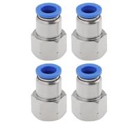 EMSea 4Pcs 8mm Tube OD x 1/4" NPT Female Thread Push Fit Pneumatic Connecter Adapter, Straight Push to Connect Air Fittings Adapter