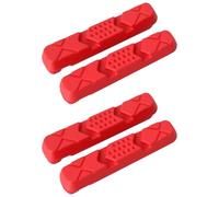 EMSea 4pcs Bike Brake Pad Inserts Rubber Pad Compatible with BROMPTON, Red