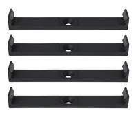 EMSea 4pcs Car Number Plate Holders Clips Push Lock Front or Rear for Car Caravan Trailer 117mmx15mm Suitable for Most Standard UK Acrylic Number Plates Black Plastic