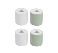 EMSea 4PCS Electric Nail Polisher Buffer Rolls 20.4x19.4mm Replacement Rollers Refills Inner Hole 0.9x0.8mm EVA Electric Foot File Refills Green White