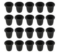 EMSea 50Pcs Interior Door Card Panel Trim Clip Rubber Bungs Compatible with VW Classic Beetle 13.4x14mm Inner Hole Trim Clip Rubber Stoppers Black