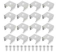 EMSea 50pcs Rope Light Mounting Clips Stainless Steel LED Rope Light Holder Strip Light Channel Clip for 9.5-12mm LED Strips(13x11 x9mm)