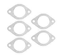 EMSea 5pcs 2.5inch Exhaust Gasket Exhaust Pipe Metal Gasket with Reinforced Ring 2 Bolt Flange 100mm for Car Exhaust Pipe