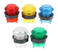 EMSea 5PCS 28 mm Arcade LED Buttons Compatible with Arcade Console Wooden Consoles Metal Panels and with all Types of Anime Consoles