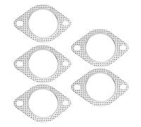 EMSea 5pcs 3inch Exhaust Gasket Exhaust Pipe Metal Gasket with Reinforced Ring 2 Bolt Flange 110mm for Car Exhaust Pipe
