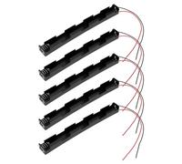 EMSea 5PCS AA Open Battery Holder 157.6x17.1x13.7mm Line Length 150mm 26AWG 3xAA Output 4.5v Voltage for Circuit Boards Microcontrollers Led Projects Toys