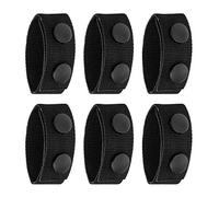 EMSea 6Pcs Duty Nylon Tactical Belt Keeper Set with Double Snap Buttons Durable Rustless Machine Washable for 2-2.25 Inch Belt Black