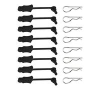 EMSea 8 Set RC Body Clips Bent Springy R Pins Body Clip Retainers Body Clips Accessories Compatible with 1/8 1/10 RC Car Model Plastic&Metal