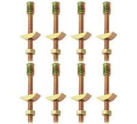 EMSea 8 Sets Half Moon Bed Fitting Kit 4 in1 Washer Bolts Furniture Threaded Rod Fittings M8 Nuts Bolts Sets Bed Assembly Insert Fasteners for Beds Chairs HeadBoards