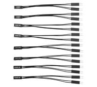 EMSea 8Pcs 2-pin Single Female to Double Male Du-Pont Jumper Distributor 2.54mm Tinned Copper with POWER+/POWER SW/HDD LED/RESET SW for PC Motherboard Power LED Computer Switch Reset Hard Disk HDD