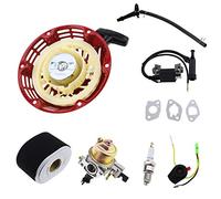EMSea Carburetor Service Kit, Compatible with Honda GX140 GX160 GX200 (Carburetor, Gaskets, Recoil Starter, Ignition Coil, Spark Plug, Air Filter and Stop Switch)