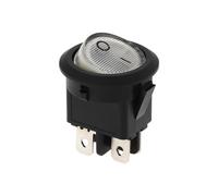 EMSea Coffee Machine Ignition Switch Start On-Off Switch Replacement Parts 4 Contacts Household Appliance Ignition Switch for White Button Without Light