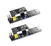 EMSea ESP8266 ESP-01 ESP01S Serial Wireless Transceiver Wifi Module Board & USB CH340C Chip Converter Adapter Kit x2
