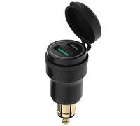 EMSea Motorcycle DIN Socket USB Charger Adapter Compatible with BMW Motorcycle in European Style Compatible with Ducati Motorcycle USB Adapter Socket