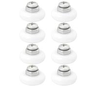 EMSea Pack of 8 Shower Door Rollers with Oval Edge Sliding Wheels Sliding Wheels with Screws 19 mm Diameter 6 mm Thickness 3/4 x 1/4 Inch for Glass Door Drawer in Shower Room