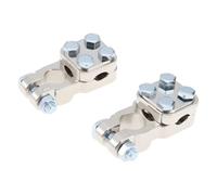 EMSea Positive & Negative Brass Battery Terminals 2-4/0 AWG 3-Way Top Post Commercial Terminal for Car Motorcycle Boat