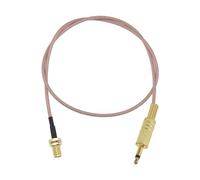 EMSea SMA Female Bulkhead to 3.5mm Male Plug Audio Adapter 0.5m Long Extension Cable Stereo Plug for Adapter/CCTV/Camera/Monitor Antenna,