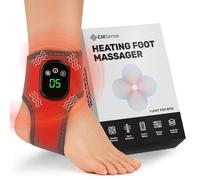EMSense at Home Triple Therapy Foot Massager, Single Cuff (1 Unit) | 3-in-1 Cordless Portable EMS Foot Wrap with 3 Vibration Modes & 3 Heat Levels