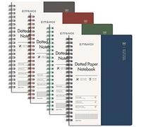 EMSHOI 4-Pack Lined/Dotted/Squared Notebook A5 Spiral Dotted Bullet Grid Journal with 320 Sheets / 640 Pages, Wire Bound Hardcover WaterproofNotebooks 100gsm Thick Dot Gird White Paper 14.5 x 21cm