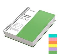 EMSHOI A4 Notebook Lined 300 Pages/150 Sheets, Wirebound Spiral Notepad, 100gsm Thick Paper, Waterproof Softcover, Writing Journal for Women Men Work Office School, 21x28.5cm, Green