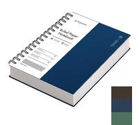 EMSHOI A5 Notebook College Ruled, Spiral Notepad 150 Sheets/300 Pages, 100gsm, PVC Cover, Sticky Notes, Pocket, Pen Loop, Ruler, Bookmark, Lined Journal for Women Men Writing, 14.5 x 21cm, Blue