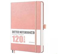 EMSHOI A5 Notebook, Hardcover Dotted Journal, 160 Pages, 120GSM, Pink